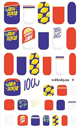 WithShyan Self-Adhesive Trendy Nail Art Stickers, Beach Vibe, 30 g