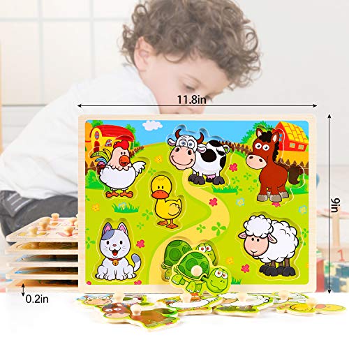 Wooden Peg Puzzles for Toddlers Pricepulse