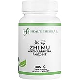 Health Herbal - HH1105C Zhi Mu/Anemarrhena Rhizome, 100 Capsules/Bottle, 2 Bottles