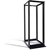 Raising ELECTRONIS 24U 4 Post Open Rack Frame Rack Enclosure 19 Inch Adjustable Depth Aluminum UL Certified