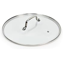 Couvercle en verre de 30,5 cm avec poignée en acier inoxydable pour poêle à frire, couvercle de rechange trempé compatible avec poêles, fonte d'aluminium, poêles et casseroles en acier inoxydable (297 Couvercle en verre de 30,5 cm avec poignée en acier inoxydable pour poêle à frire, couvercle de rechange trempé compatible avec poêles, fonte d'aluminium, poêles et casseroles en acier inoxydable (297
