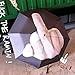 ANGTUO Creative folding erect middle finger umbrella/Fuck the Rain Umbrella,Black