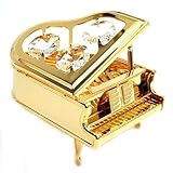 Grand Piano 24k Gold Swarovski Crystal Ornament