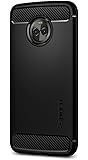 Spigen Rugged Armor Moto X4 Case with Resilient Shock Absorption and Carbon Fiber Design for Moto X4 - Black