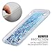 iPhone 7 Case, ESEEKGO Floating Liquid Case for iphone 7 Soft Cover TPU Bumper Bling Bling Case (Blue)