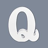 HANWER White Unfinished Wood Letters, 6 Inch