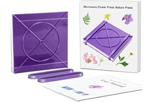 Sukiise Microwave Flower Press, Leaf Press, Nature Press, Flower Pressing Kit Flower Preservation Kit Quickly Pressing Flowers Leaves Plant 5 Inches