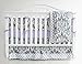 7 Pieces Set Grey Purple Floral Baby Crib Nursery Bedding Set With Bumper (purple)