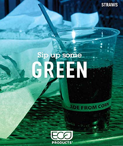 Biodegradable Straw Clear with GreenStrip 7 3/4" Unwrapped 400 Unit Pack, 100% Eco Friendly, Disposable Biodegradable - Image 6