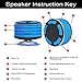 BassPal Shower Radios, IPX7 Waterproof Portable Wireless Bluetooth Speaker with LED Mood Lights, Super Bass HD Sound Shower, Pool, Beach, Kitchen&Outdoor