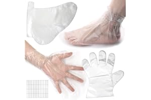 Bunhut Paraffin Wax Bath Liners 400PCS, Paraffin Wax Bags for Hand, Foot Covers Moisturizing Socks, Plastic Paraffin Socks and Gloves Wax Therapy Bags for Therabath (200PCS Glove+200PCS Foot Cover)