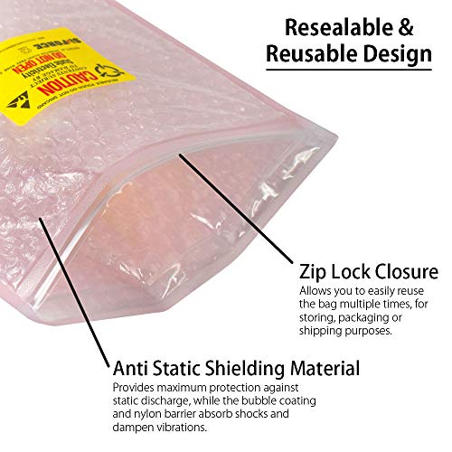 Anti Static Bubble Bags, Resealable Static Shielding Bag, Reusable for Sensitive Electronic Components (Small Qty 10) - Thumbnail 6
