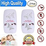 Latest Generation Ultrasonic Pest Repeller,Plug-in Pest Control Eliminator - Indoor Home Insect Control Repellent Roaches Equipment,Pest Control Repel Mice,Rats,Moths Mosquito,Ants,Spiders (2 pack)