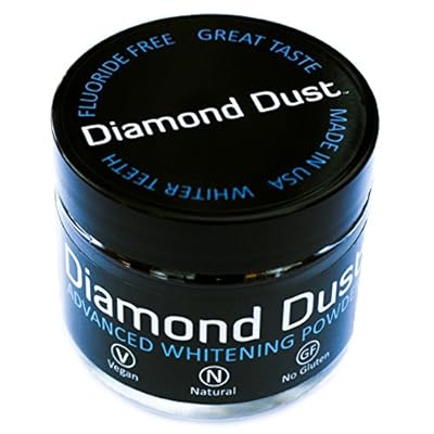Activated Charcoal Teeth Whitening Powder by Diamond Dust - Fights Stains and Bad Breath, Detox Your Mouth Naturally, Organic Botanicals, New 7 Month Supply