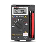 Digital Multimeter, Auto Ranging Pocket Digital Multimeter Digital Multi Tester - AC DC Voltage DC Current Resistance Diodes Capacitance Transistor Measuring Instrument (VC921)