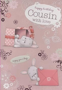 Geburtstagskarte Happy Birthday Cousin With Love Alles Gute Zum Geburtstag Cousin Cousine In Liebe In Englisch Amazon De Burobedarf Schreibwaren
