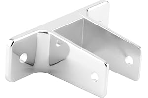 SENTRY SUPPLY Prime-Line 656-6368 Two Ear Wall Bracket, For 1-1/4 In. Panels, Zinc Alloy, Chrome Plated (Single Pack)