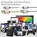 USB to Micro USB Cable Android Charger Cable Fast Charge,Short Micro USB Charging Cable 3FT Pack,USB Micro Cable Micro USB Charge Cable for Samsung Tablet/Galaxy,Kindle Charger Cord,LG,PS4-Silver Gold