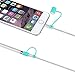 Fintie 3 Pieces Silicone Bundle Compatible with Apple Pencil 1st Generation, Soft Protective Cover Accessories Pencil Cap Holder with Nib Cover, Cable Adapter Tether, Mint Green