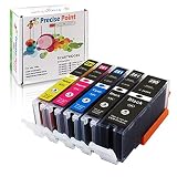 Precise Point Compatible Canon Ink cartridges 280 and 281 Replacement PGI-280XXL CLI-281XXL PGI 280 XXL CLI 281 XXL PIXMA TR7520 TR8520 TS6120 TS6220 TS8220 TS9120 TS9520 TS9521C Printer (5 Pack)