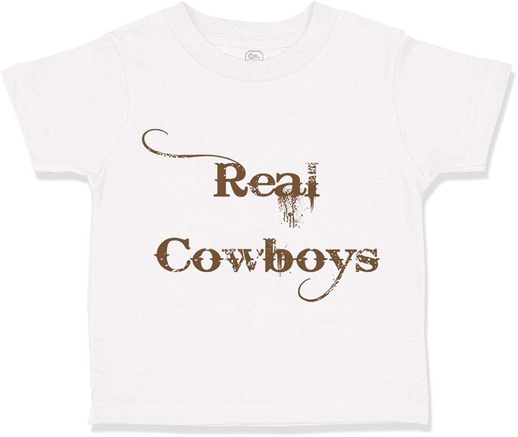 Custom Toddler TShirt Real Cowboys Western Cotton Boy & Girl Clothes Clothing