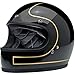 Biltwell Gringo Le Tracker Helmet (Gloss Black/Gold, Large)