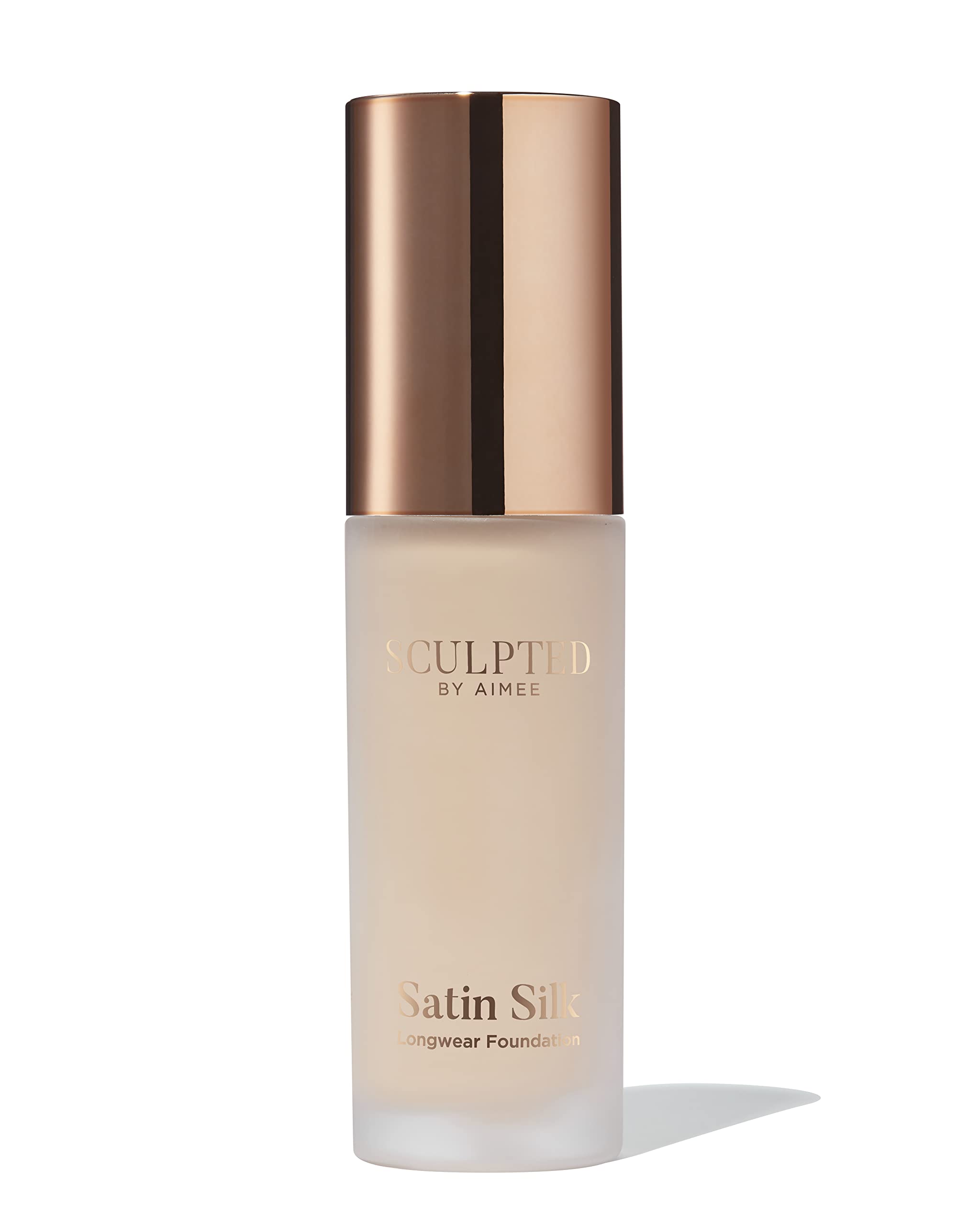 Satin Silk Longwear Foundation from Sculpted by Aimee (Fair Plus 2.5) - Lightweight, Hydrating & Buildable High Coverage, Sweat-Resistant Foundation