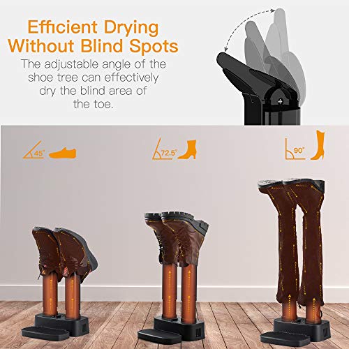 Teletrogy Electric Shoe And Boot Dryer With Timer and Heat blower