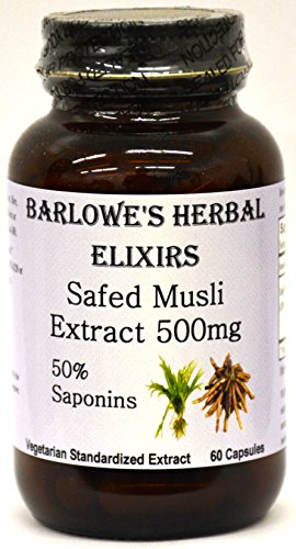 Safed Musli Extract - 50% Saponins - 60 500mg VegiCaps - Stearate Free, Bottled in Glass! FREE SHIPPING on orders over $49! Safed Musli Extract - 50% Saponins - 60 500mg VegiCaps - Stearate Free, Bottled in Glass! FREE SHIPPING on orders over $49!