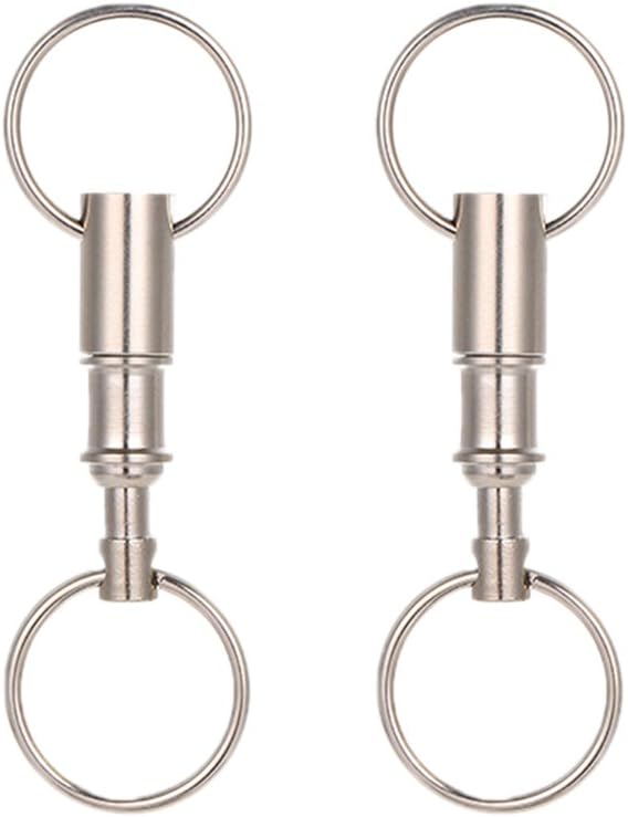 FESTNIGHT 2 Pcs Detachable Pull Apart Key Rings Keychains