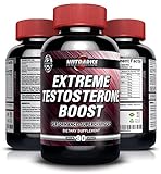 Extreme Testosterone Booster - Natural Supplement With Raw Tribulus Terrestris and Horny Goat Weed to Increases Drive and Libido, Build Muscle Mass and Lose Fat, Improves Stamina and Energy Levels