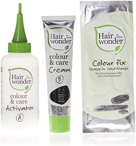 Colour and Care- 7.3 Medium Golden Blond 3.50 Ounces by Hair Wonder by Nature