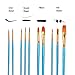 Ownuzz® 10Pieces Paint Brush Set for Acrylic Painting + 2 Paint Palettes, Professional Art Paint Brush Set for Watercolor, Acrylics, Oil Painting Supplies Ceramic Terracotta Craft Art Face Painting