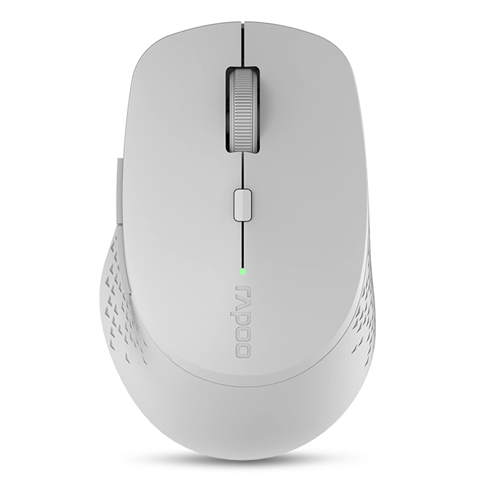 Rapoo M300 Silent Wireless Mouse, Bluetooth and Wireless (2.4 GHz), Multi-Mode, 1600 DPI Silent Buttons, lightgrey