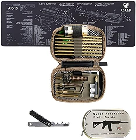 Real Avid .223/5.56 Pro Pack - premium .223/5.56 cleaning kit with carbon scraper, brass components, field guide, and more and Long Gun Cleaning Mat ( 36'' x 12'') - Extra Thickness For More Cushion