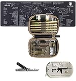 Real Avid .223/5.56 Pro Pack - premium .223/5.56 cleaning kit with carbon scraper, brass components, field guide, and more and Long Gun Cleaning Mat ( 36'' x 12'') - Extra Thickness For More Cushion