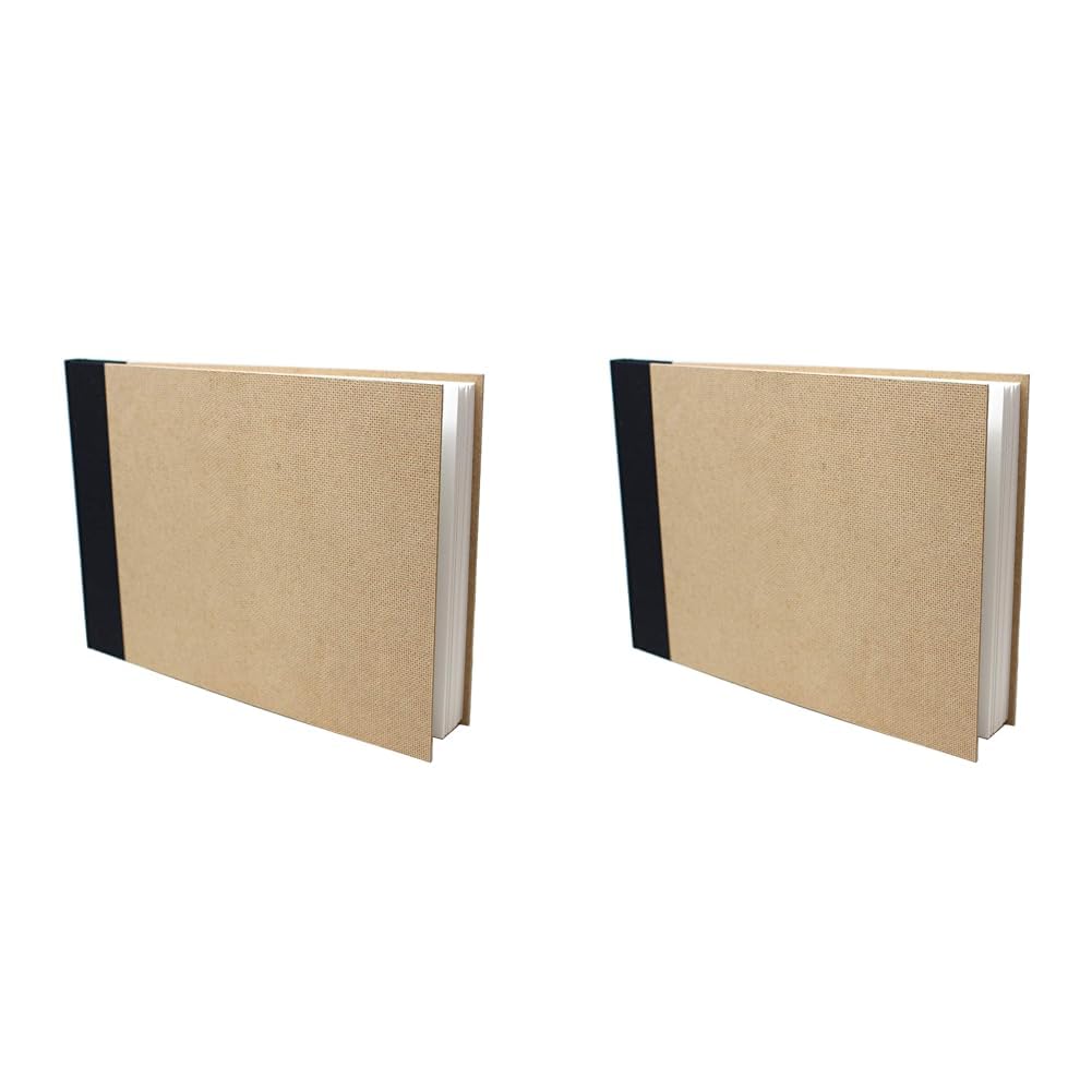 Artway Enviro Recycled Hardback A4 Sketchbook - Landscape - 92 Sides (46 Sheets) of 170gsm Recycled Cartridge Paper (Pack of 2)