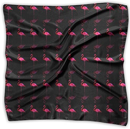 Pink Flamingo With Its Shadow Women's Fashion Print Square Scarf Neckerchief Headdress S
