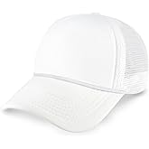 CHOK.LIDS Classic Foam Trucker Hat Summer Mesh Rope Cap Solid Two Toned Blank Hat Mens Womens Adjustable Strap Light Weight