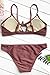 Cupshe Fashion Women’s Fluffy Cloud Tie Bikini Set Beach Swimwear Bathing Suit (M, Red)