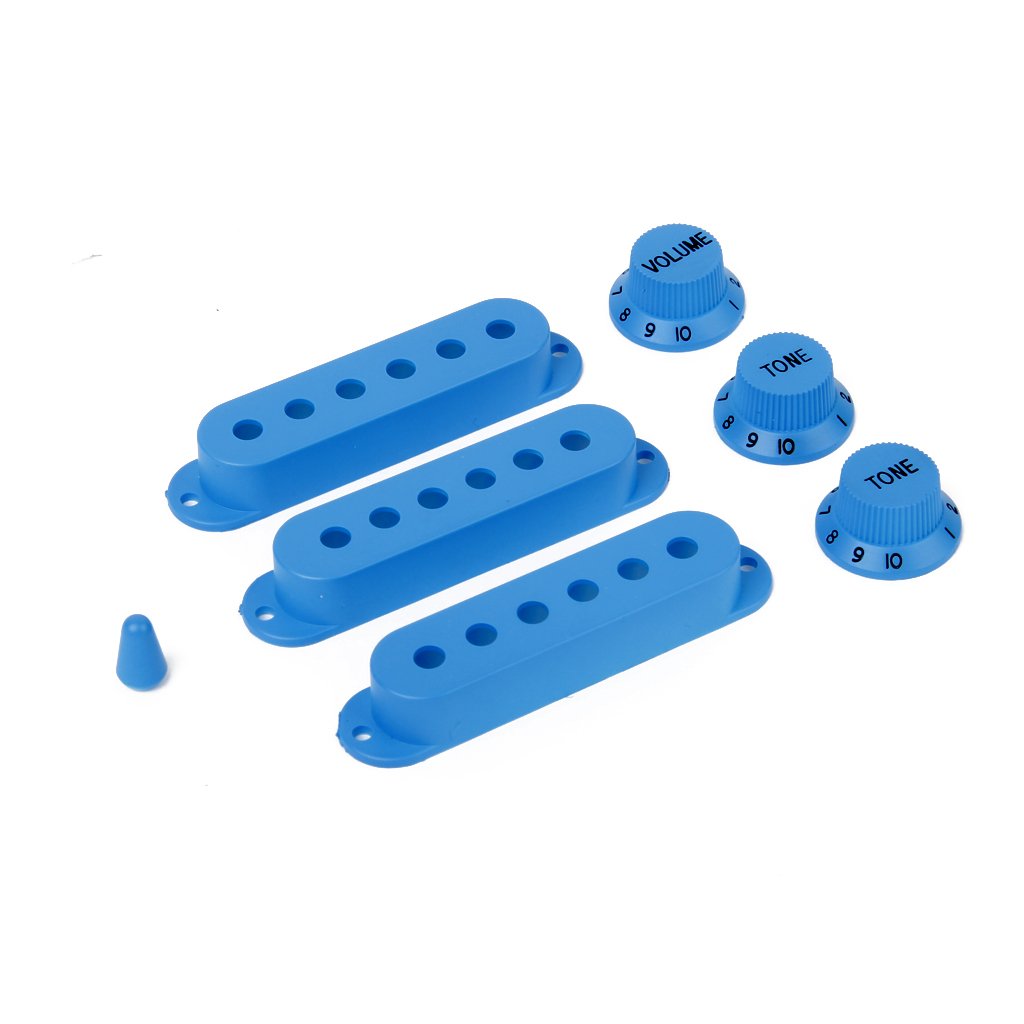 Electric Guitar Pickup Cover and Knobs Switch Tip Set 48mm 50mm 52mm Spaced Dark Blue