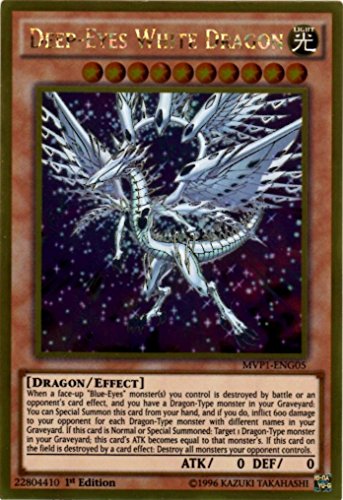 Yu-Gi-Oh! - Deep-Eyes White Dragon (MVP1-ENG05) - The Dark Side of Dimensions Movie Pack Gold Edition - 1st Edition - Gold Rare