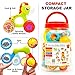 Zenteck Multi-Sensory BPA-Free Baby Rattles Teethers & Shakers Essential Set with Storage Bin [10-Piece] | Baby-Safe, Non-Toxic, Multifunctional Developmental Set for Newborns & Babies