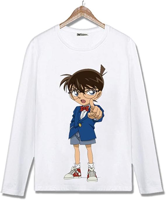コナン 工藤 新一 名探偵コナン Detective Conan メンズ レディース ロングスリーブ Tシャツ 長袖 トップス 半袖 無地 通気性 ファッション ゆったり Tシャツ カットソー 通販 Amazon