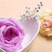 Oureamod Bridal Headpiece Hair Pins Silver Rhinestone Wedding Hair Accessories 3 Pieces