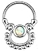 Body Accentz Nose Ring Single Opal 316L Surgical Steel Septum Clicker Semi Precious