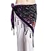 ZLTdream Women's Belly Dance Trangular Hip Scarf Grade Velvet Dark Purple