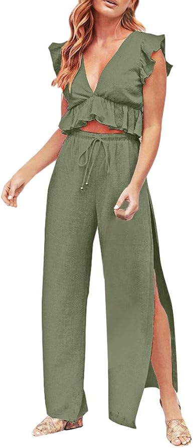 2 piece ruffle sweatsuit