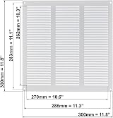EUROPLAST 300x300mm White Metal Air Vent Grille With Insect Mesh view 2
