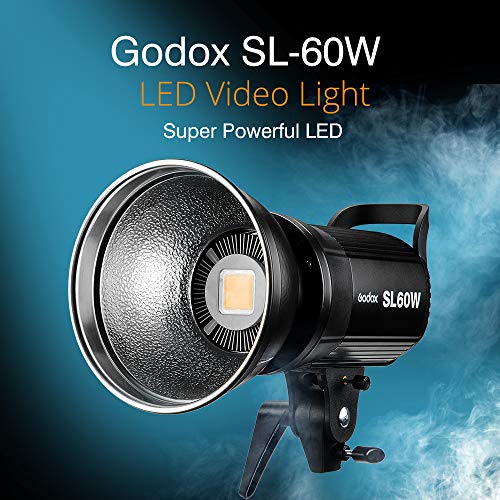 Godox SL-60W 60W CRI95+ Qa>90 5600±300K Bowens Mount Led Continuous Video Light with BD-04 Barn Doo - //coolthings.us